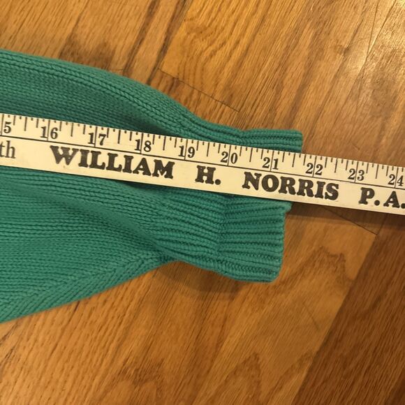 Vintage GAP Green Cardigan L Button Up Thick Chunky Preppy Yacht Yuppie knit - Picture 7 of 7